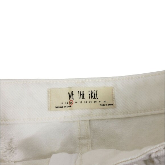 Free People Skirt Size 25 White Jeans Denim "Mini Zip It up" - Picture 4 of 5